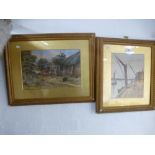 J H Guild; two late 19th century watercolours, signed and dated and two others - 4