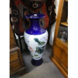 A large modern Chinese floorstanding vase decorated Lotus flower, 91 cms