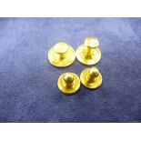 Four 18ct gold shirt studs, weight 4.6g approx