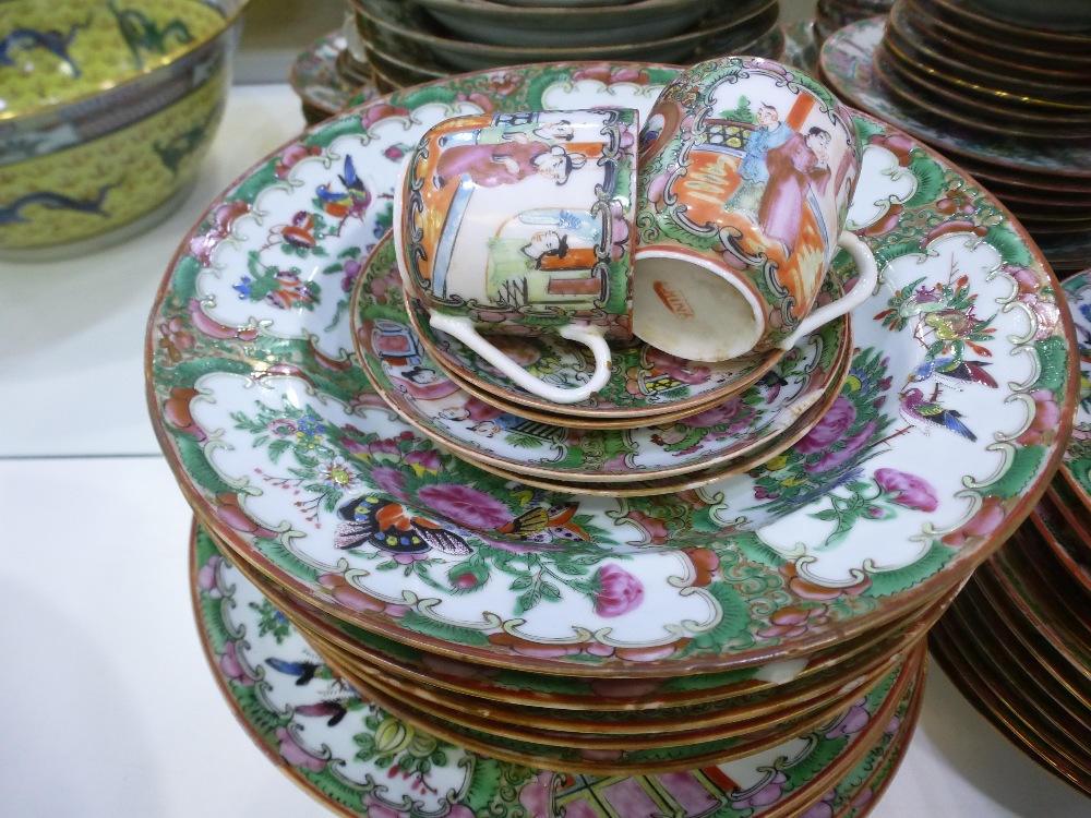 A quantity of Chinese Canton plates, bowls and similar, some 19th Century approx 80 plus pieces - Image 4 of 4