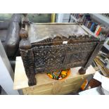 A similar smaller Swak Valley Grain chest having carved front, 75 cms