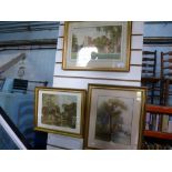 Three framed and glazed prints of country scenes