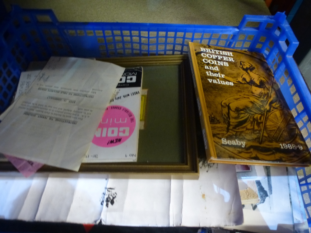 Crate of ephemera incl. postcards etc.