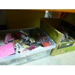 Three large boxes of costume jewellery