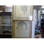 Ralph Thompson; three prints of African wild animals and a signed book 'An Artist's Safari'