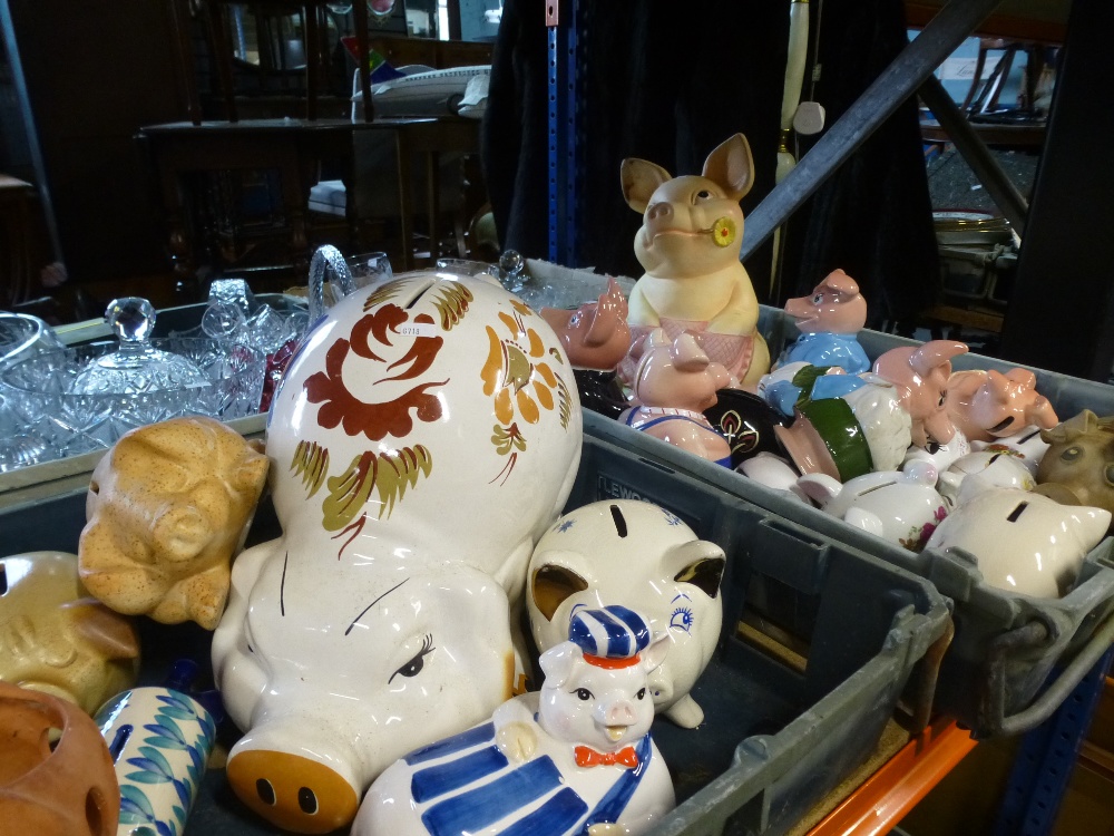 3 Crates of novelty piggy banks - Image 2 of 3