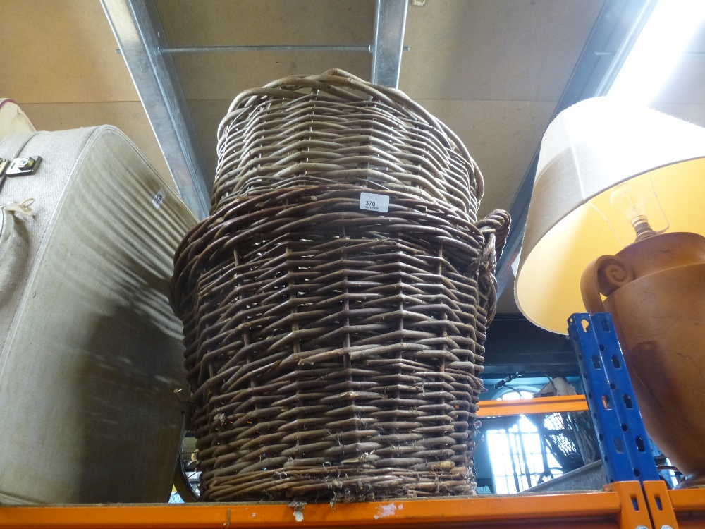 2 Large wicker baskets