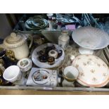 2 Crates of Limoges china to incl. wall plates, tea ware, perfume bottles, lidded pots etc.