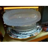 A small quantity of large charger and platter plates