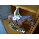 A Beswick model of 'Nijinsky', with jockey Lester Piggott