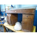 Vintage pine Architect's desk