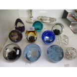 Quantity of mainly commemorative paperweights by Caithness