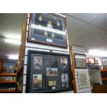 90 Signals unit badges presented in a frame by the ESS, framed prints and slides of Jackie Chyan