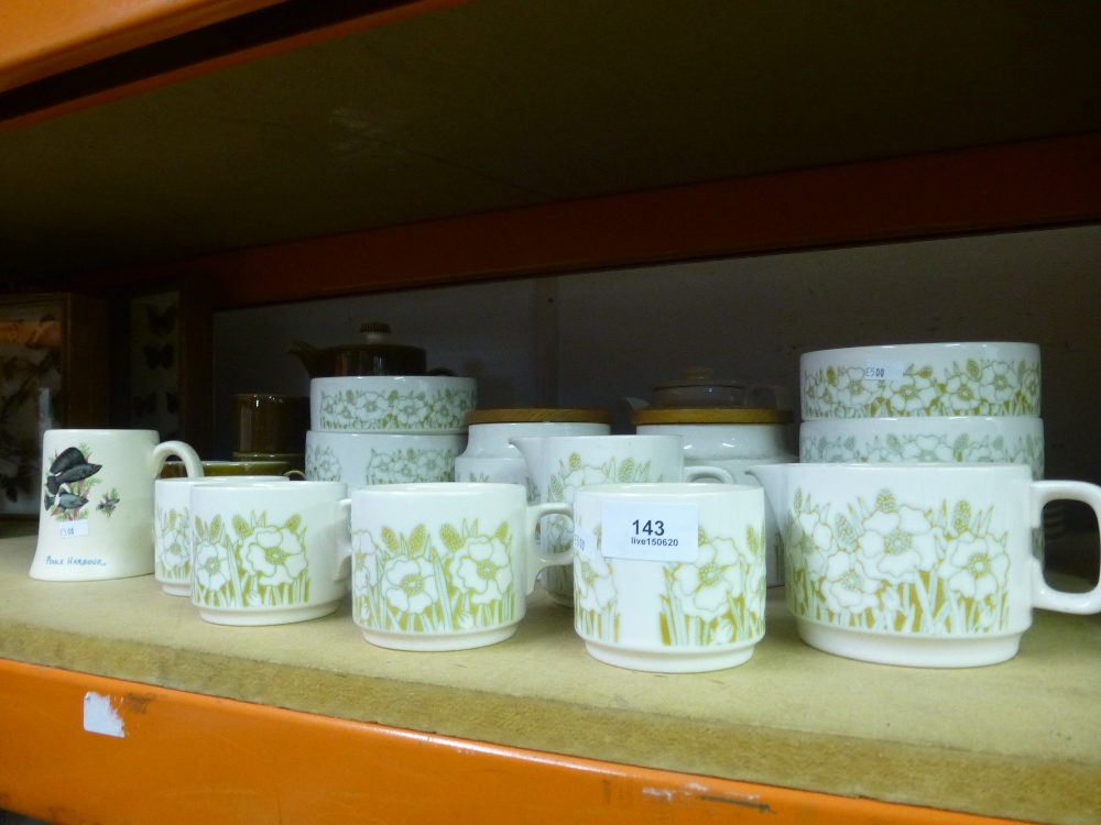 A small quantity of Poole and Hornsea pottery