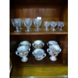 A set of cut crystal glasses by Stuart Crystal