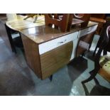 Retro Formica sideboard with two drawers above cupboards