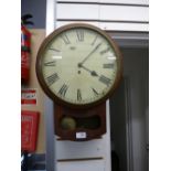 A wood framed wall clock A/F