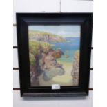 Albert Moullon Foweraker, 1873-1942, a pair of watercolours depicting coastal scenes, frame size 12"