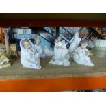 A small selection of Nao figures to include Doves, Angels and a girl holding a doll