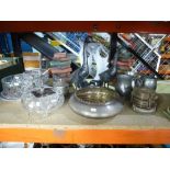 Mixed items to include pewter tankcards, a pair of Verdigirs ducks, bookends etc.