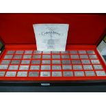 Cased set pewter ingots with Certificate 'Great British Locomotives'