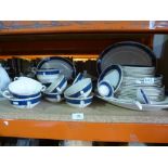 A quantity of Burleigh ware consisting of plates, bowls, platters and cups, etc