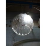 Vintage glass ceiling light of globular form