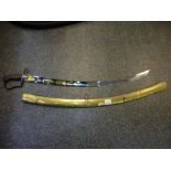 An officer's dress sword possibly 19th Century with a decorative blade