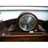 1930 oak cased mantle clock and mahogany cased Smiths example