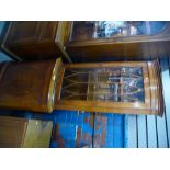 Mahogany glazed corner cupboard