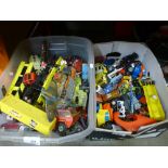 Two boxes of mixed Dinky playworn toys