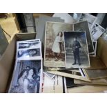 A small quantity of vintage black and white photos