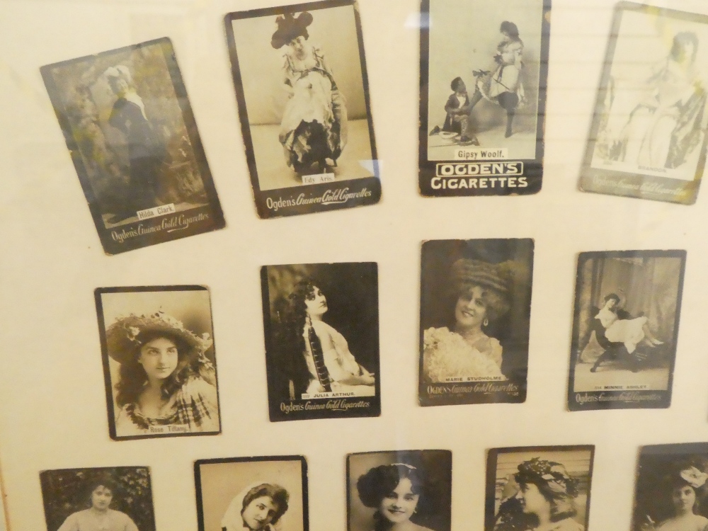 A Framed set of Cricketers 1934 cigarette cards and a frame of Odgens Cinema Gold cigarette cards - Image 3 of 3