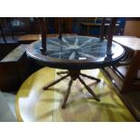 Dark elm cartwheel table