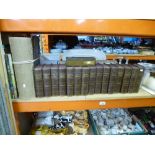 A quantity of leather bound Dickens books, Rupet Annuals, Crown Bavaria china, Steiff bear etc.