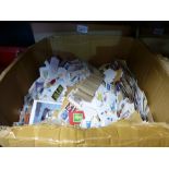 Four boxes of used stamps