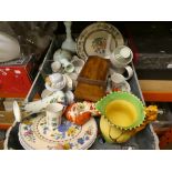 A crate of mixed china to include masons, Royal Doulton etc