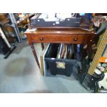 Victorian mahogany side table with a drawer