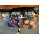 Three crates of various vinyl records mainly Rock and Pop, to include The Who, Ian Dury, The