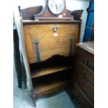 Arts and Crafts style bureau bookcase and oak chest with 4 drawers