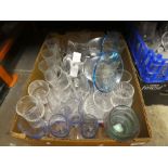 Four boxes of assorted drinking glasses