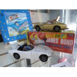 A 1960's James Bond Aston Martin corgi car and a 1960's Corgi James Bond Toyota 2000 GT