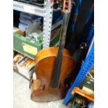 A cased cello and a cased violin, both AF