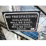 No Trespassing sign