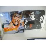 Two Bruce Lee vinyl soundtracks, one being factory sealed