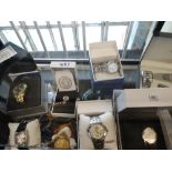 A selection of boxed mens watches to include Seiko, Sekonda, Festina and two pocket watches, etc (