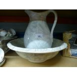 A bowl and ewer