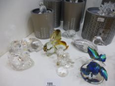 A quantity of Swarovski animal figures, some boxed, etc