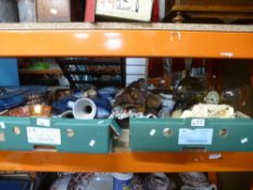 Four boxes of mixed china and glassware including mixed collectables