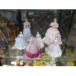 Six Royal Worcester limited edition figures of ladies